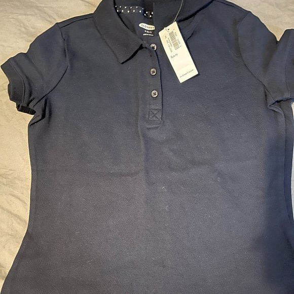 Old Navy - Girls Small (6-7) Navy Blue Uniform Shirt - Picture 1 of 1